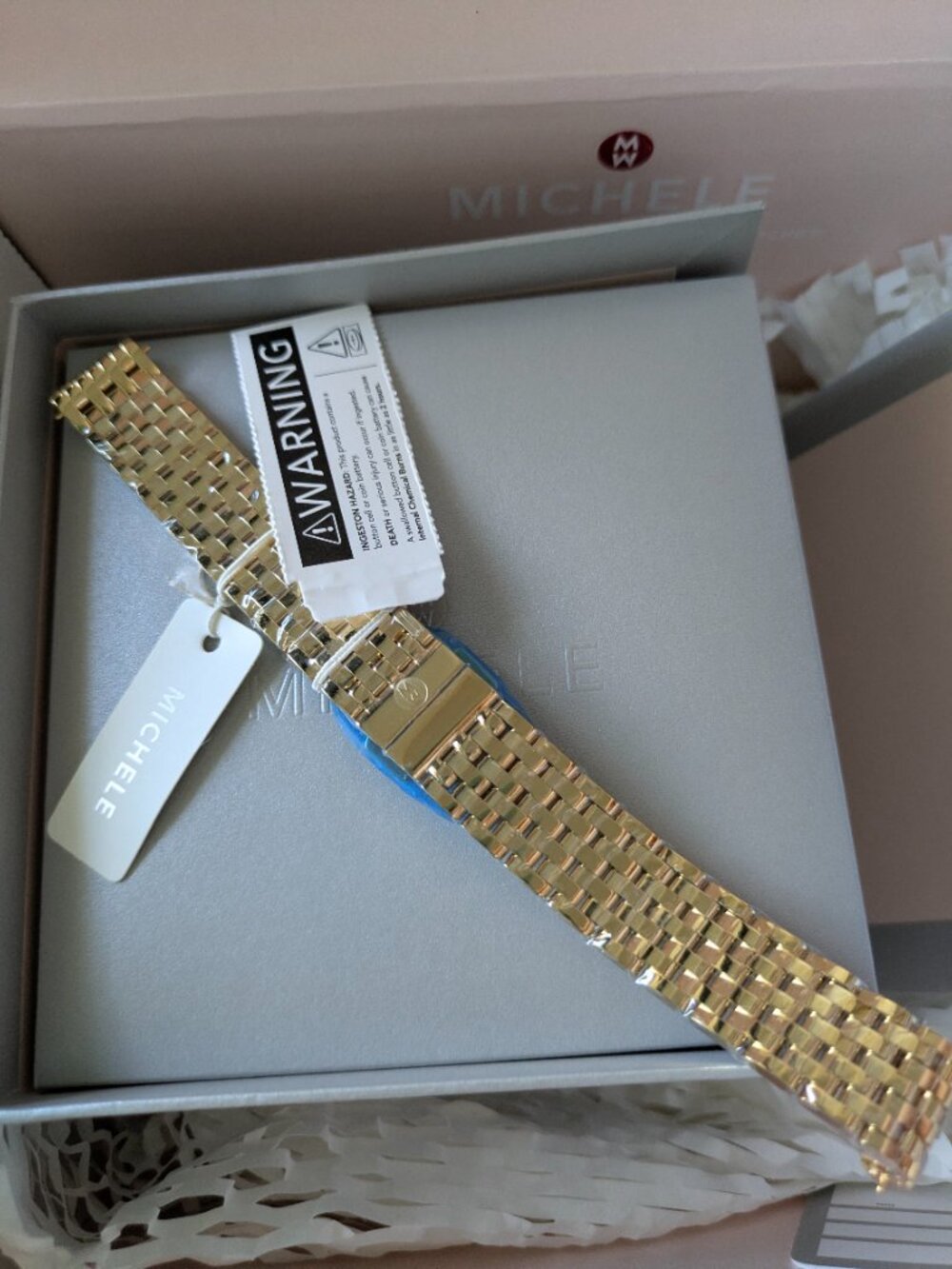 16mm Deco II 7-Link Mid-Size Gold Bracelet - MICHELE Watches